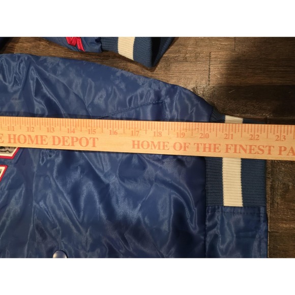 Chicago Bulls Jacket Womens Small Blue NBA Basketball Starter Satin Snap Front - Picture 6 of 6